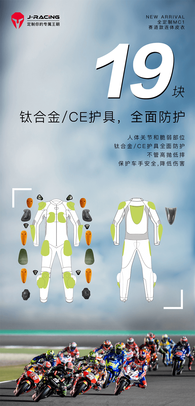 19塊钛合金(jīn)/CE護具